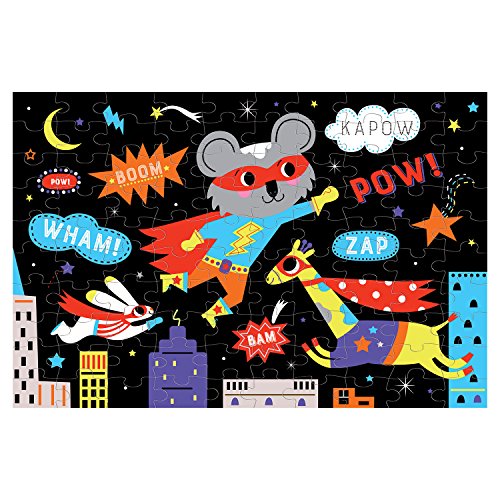 Image of Mudpuppy Superhero Glow in The Dark Jigsaw Puzzle