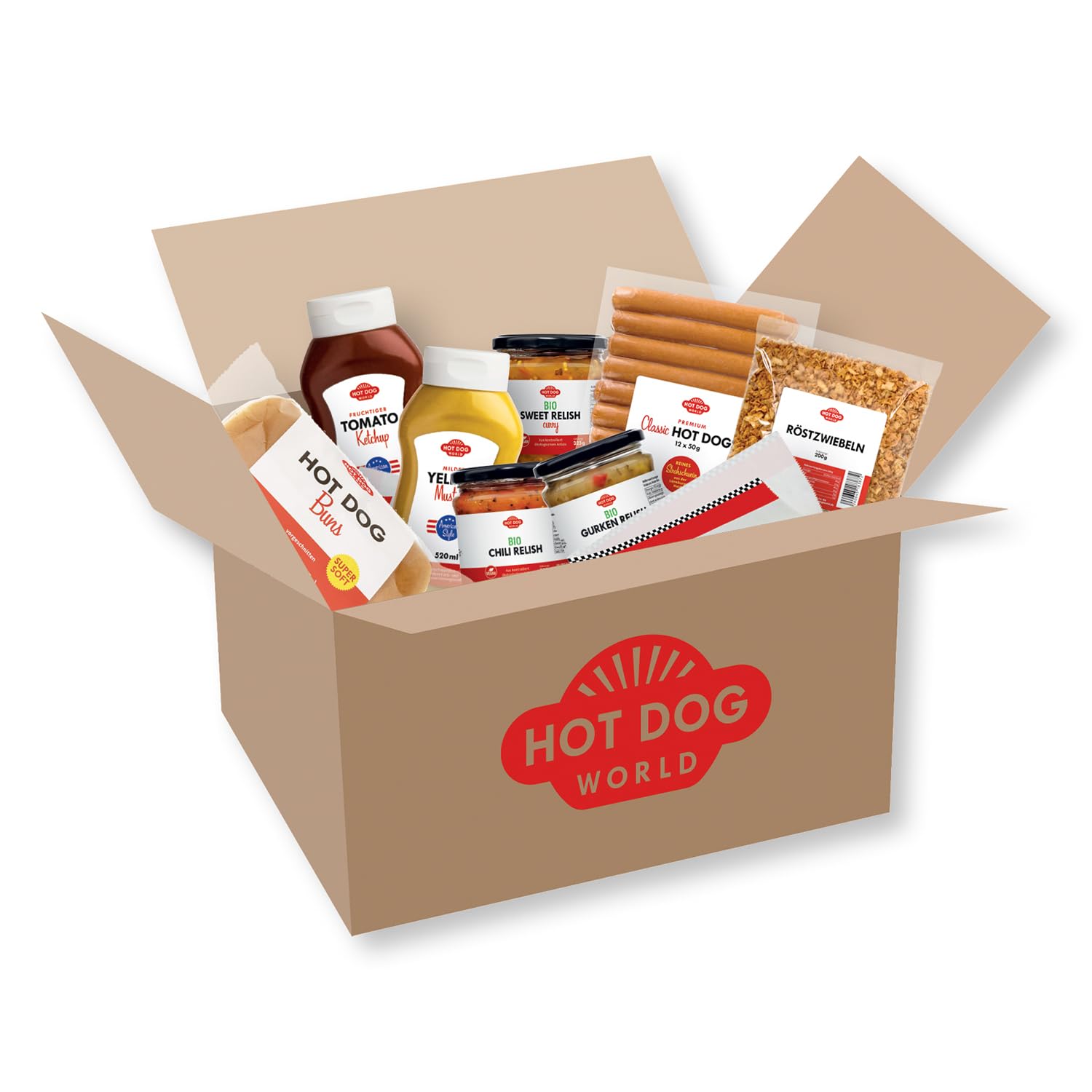 HOT DOG WORLD Hotdog-Partypaket American Style 12 Hot Dogs
