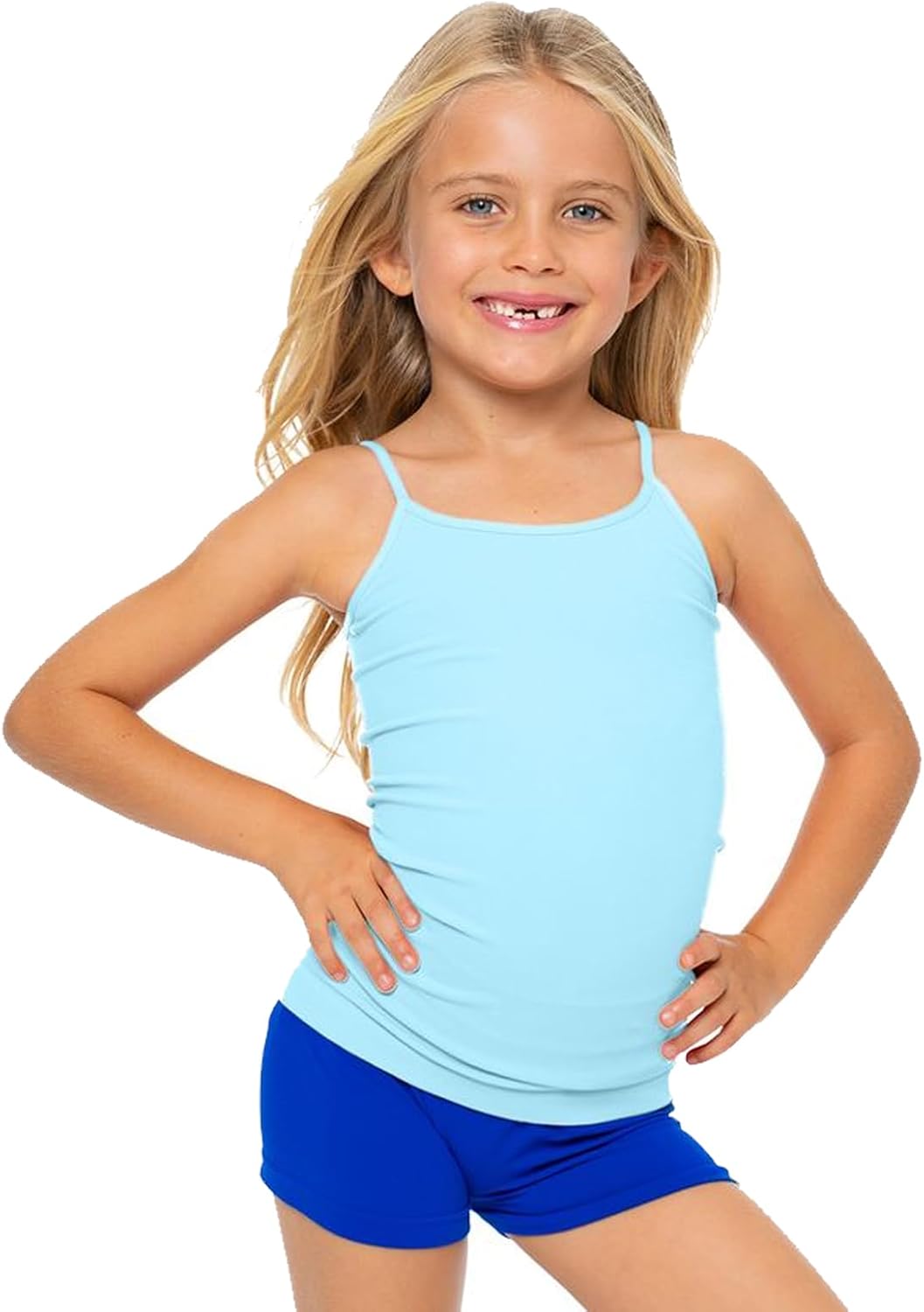 Malibu Sugar Girls Tank Top Sleeveless Camisole Undershirt - Kids Comfortable Stretch Top Cami Tanks for Girls Ages 4-7