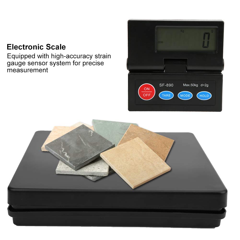 Natudeco 50kg 2g Electronic Platform Scale High Accuracy Display Measurement Tool Multi Function Platform Scale with G KG LB OZ for Home Commercial