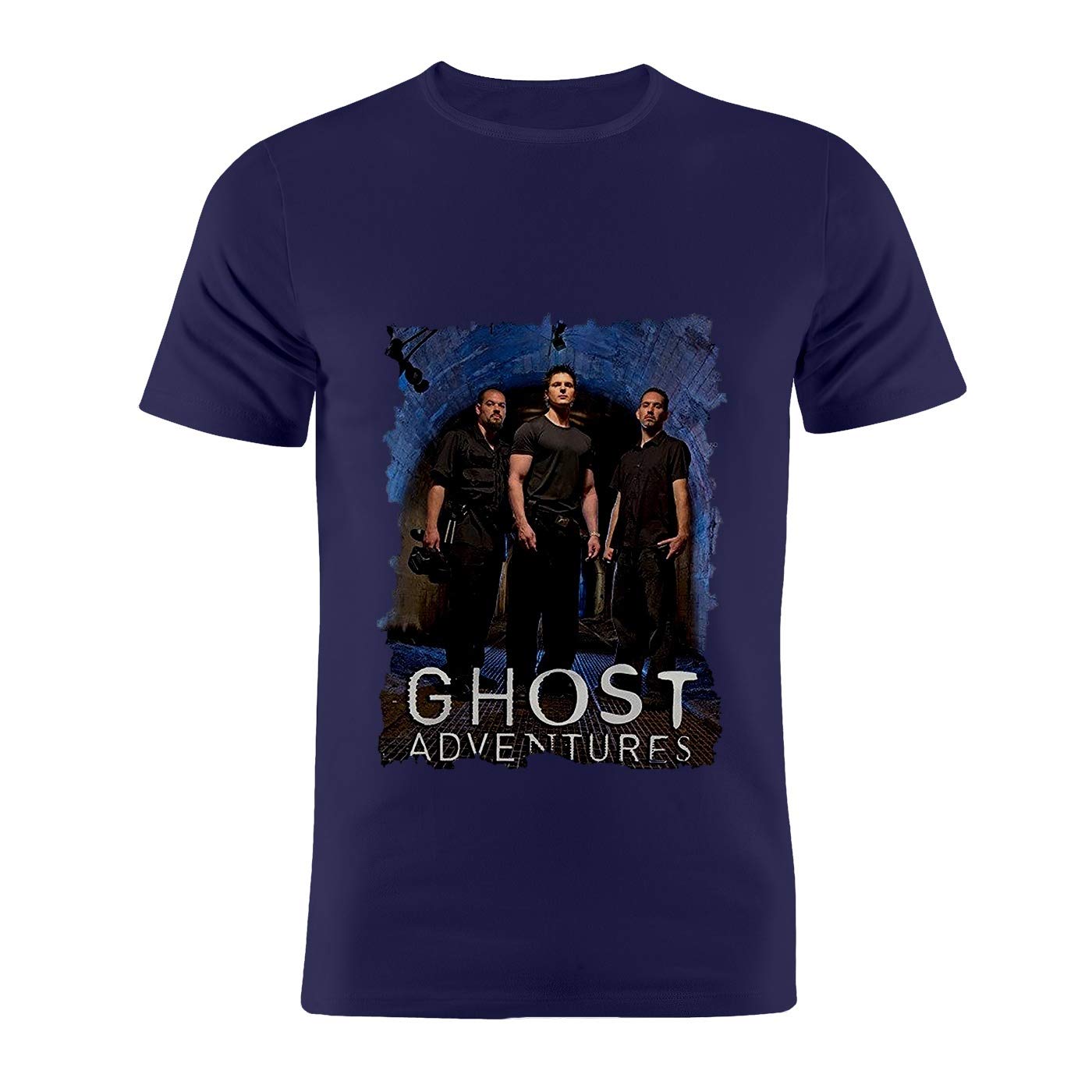 Komoo Ghost Adventures TV T Shirts for Men Funny Round Neck Navy