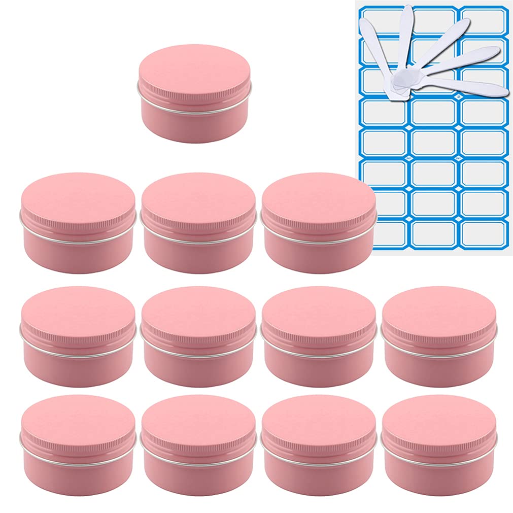 10 Piezas Tarros de Aluminio con tapa Rosca 15ml, Negro Mate Tarros de Aluminio Vacíos Redondo para Contenedor De Cosméticos Cremas Caja de almacenaje con 5 Espátula y 1 Etiqueta — view 20