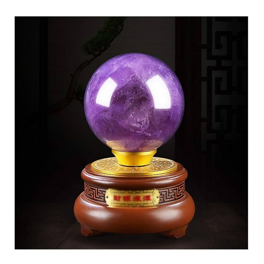 Amazon.co.jp: 天然水晶の原石 水晶玉 紫 水晶玉 占い 風水