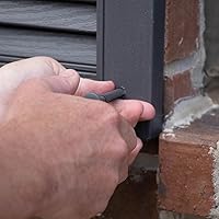 Vista 16 de Builders Edge 12 pulgadas de ancho x 48 pulgadas de alto, montante central superior de catedral estándar, persianas con listones abiertos, incluye