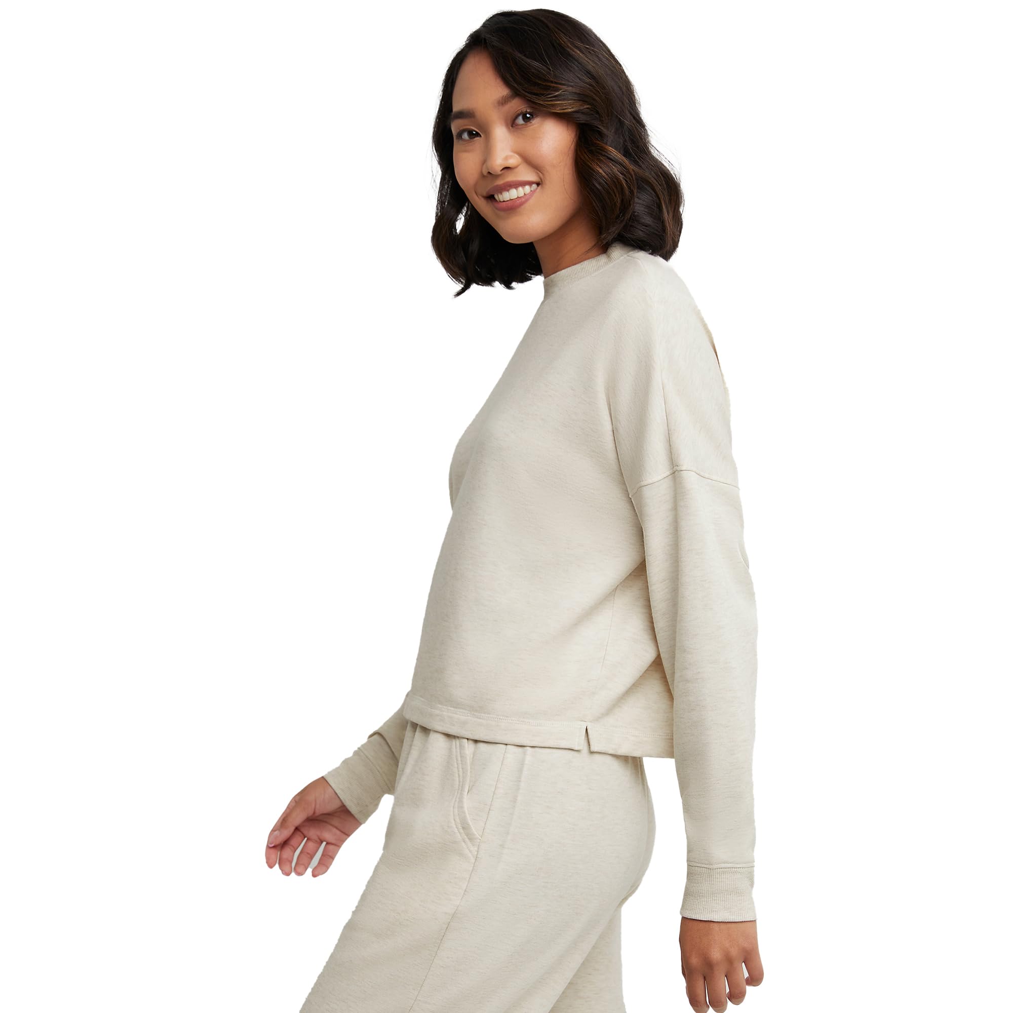 Hanes Originals Crop Sweatshirt, Soft Brushed Fleece Cropped Pullover, Plus Maillot de survêtement Femme