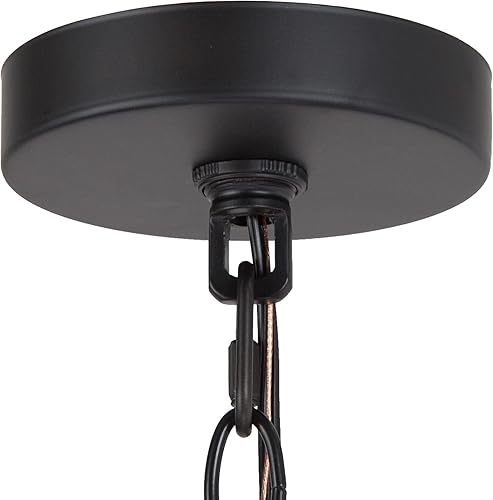 Miniatura 8 de Durent Lighting Lámpara de araña negra y dorada, moderna lámpara de araña de 4 luces con forma de jaula para comedor, dormitorio, sala de estar,