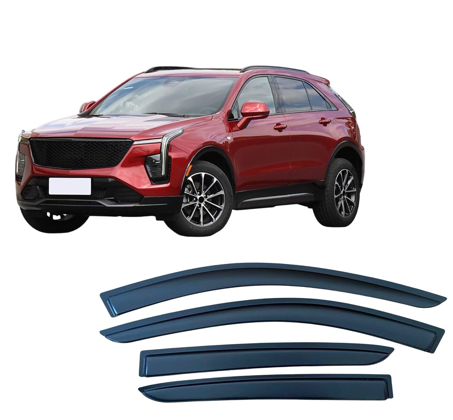 Acwyahso Rain Guards Wind Deflectors for CADILLAC XT4 2018-2025, 4Pcs Vent Visors, Allows Fresh Air & Keeps Rain Out, No-Drill Install