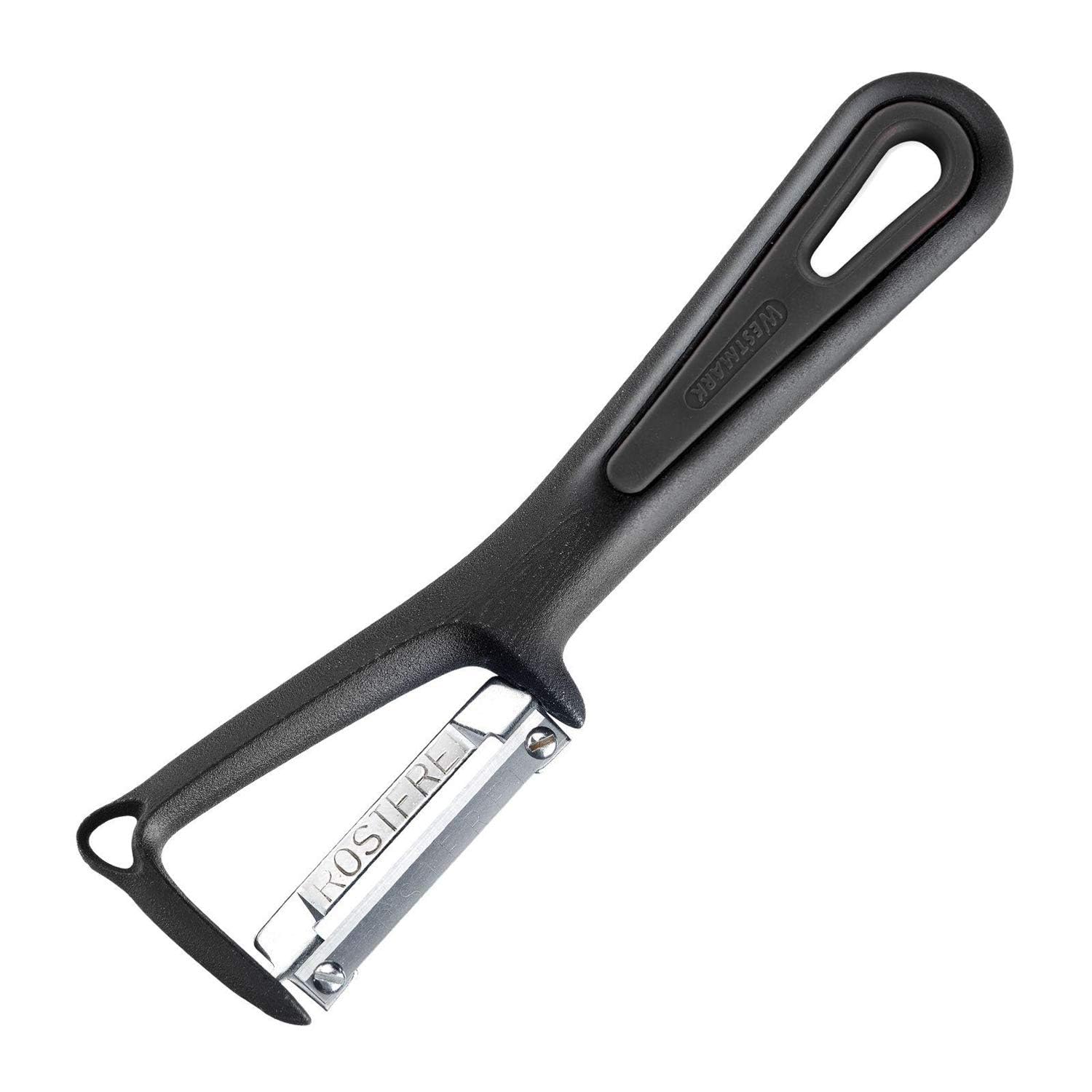 Westmark Universal-Sparschäler/Pendelschäler mit Ausstecher, Gentle, Edelstahlklinge, Farbe: Schwarz, 28012270
