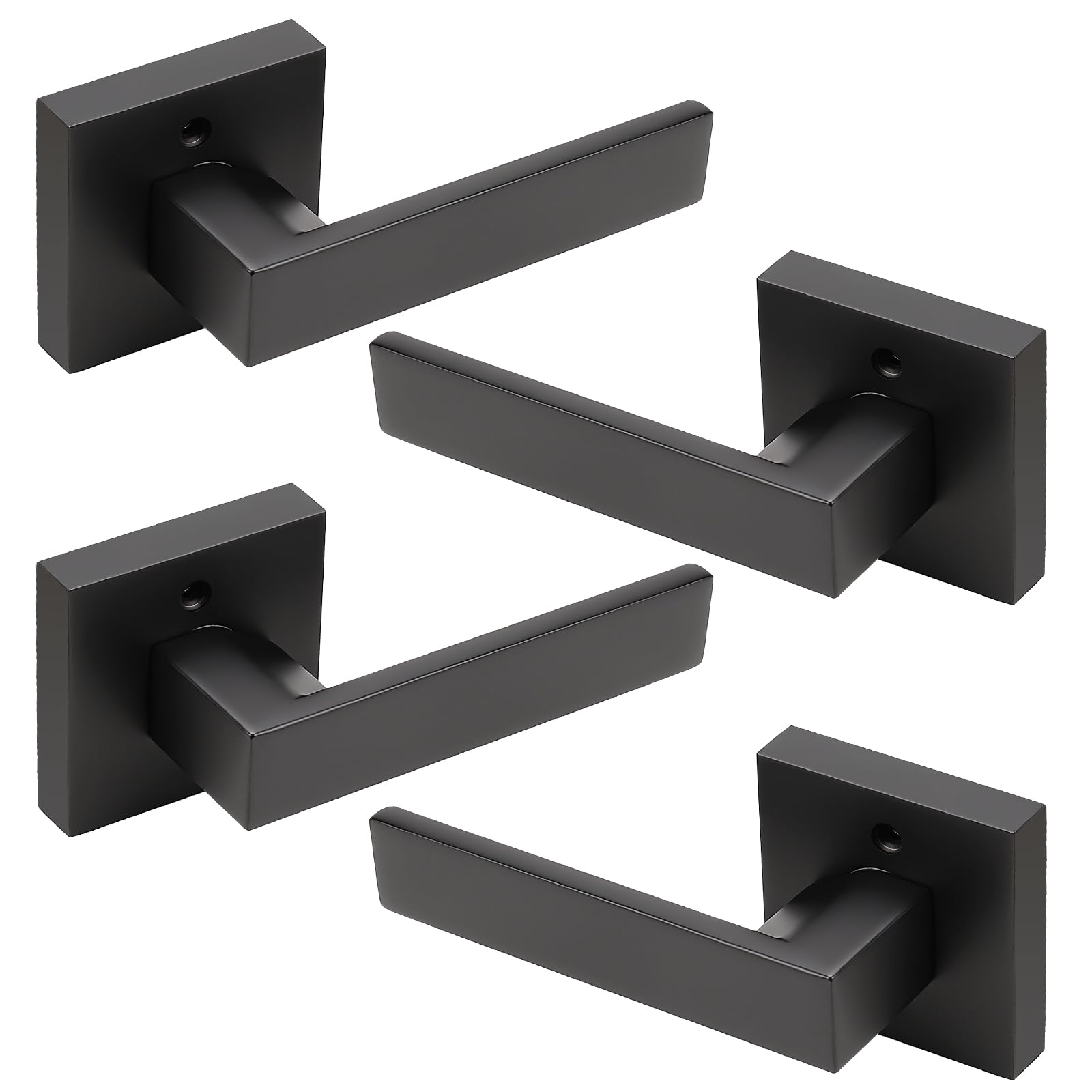 KNOBWELL Matte Black Privacy Door Knobs - Lock Included -10