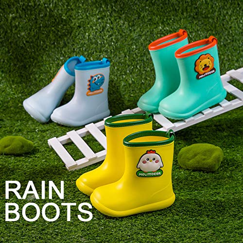 POLG Children's Spring Cartoon Waterproof Rain Boots for Little Kids Toddler Baby Boys Girls Anti-Slip Ankle Jelly Rainshoes4
