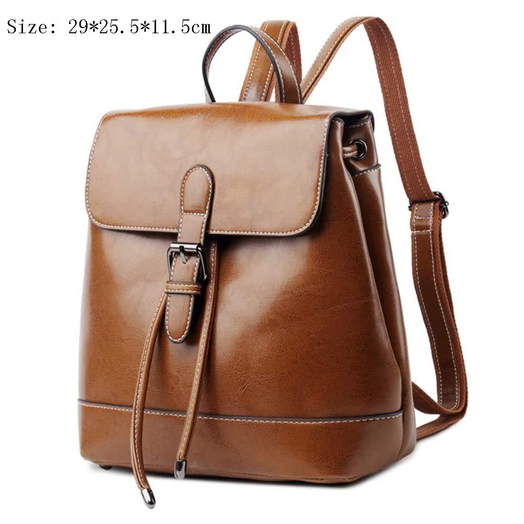 PU Leather Casual Retro Travel Backpack School Bag British Trend Ladies Large Capacity Backpack