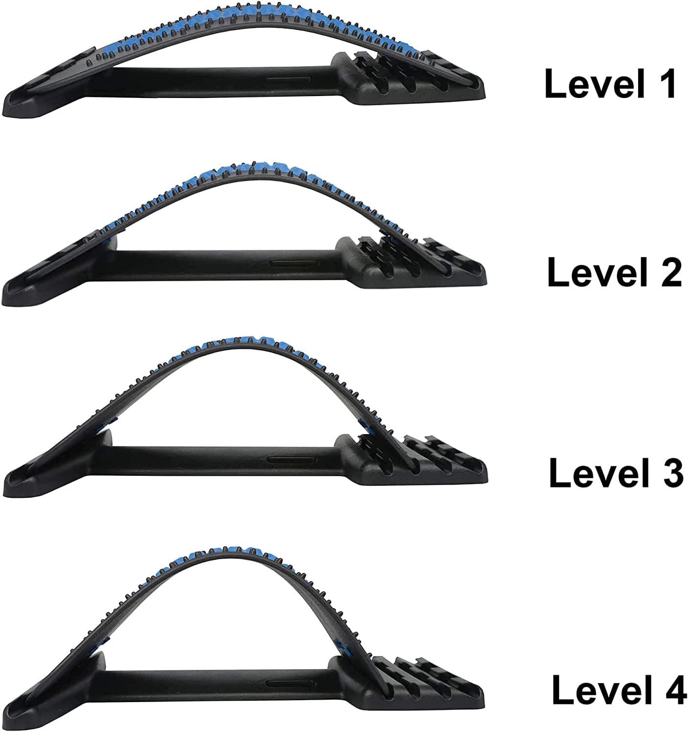 Molarun Back Cracker, Back Stretcher for Lower Back Pain Relief, 4-Level Back Cracking Device - Black