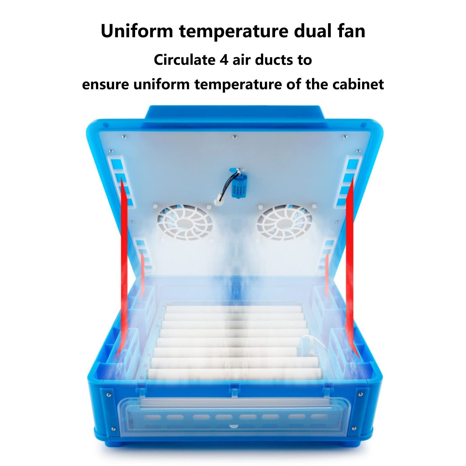Incubadora Automática De Huevos con Volteo, Criadora De Pollitos Totalmente Automática, Máquina Incubadora Ajustable para Incubar Huevos De Pavo, Ganso Y Codorniz.,128 Pieces