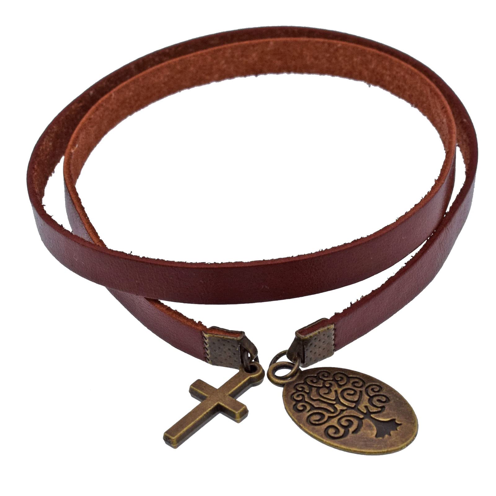 BLBMH Lesezeichen aus echtem Leder, Bibelband, Lesezeichen, Baum des Lebens, Kreuz, christliche Geschenke für Frauen und Männer, Buchliebhaber, LB1