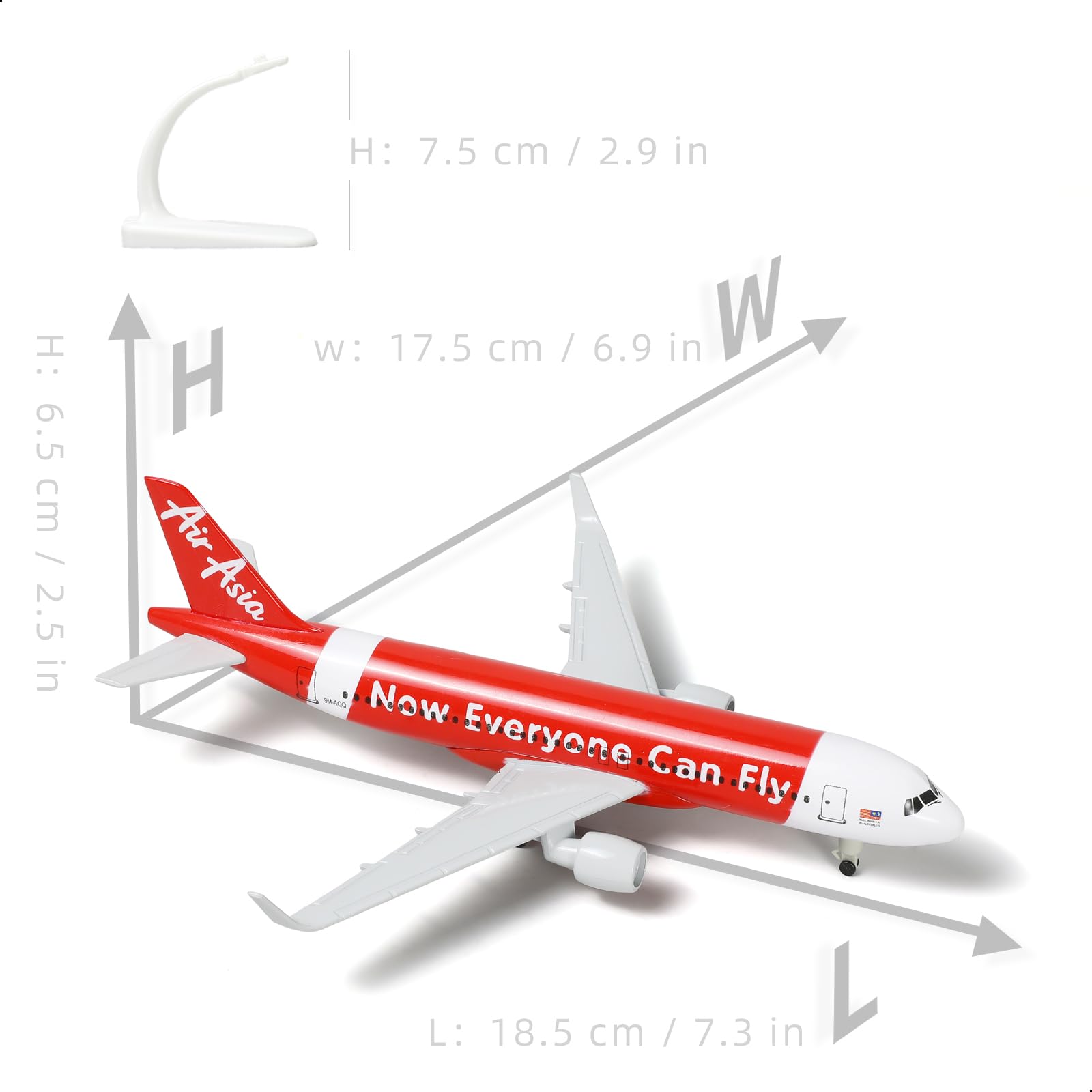 Amazon.com: QIYUMOKE A320 Asian 1/200 Diecast Metal Airplane