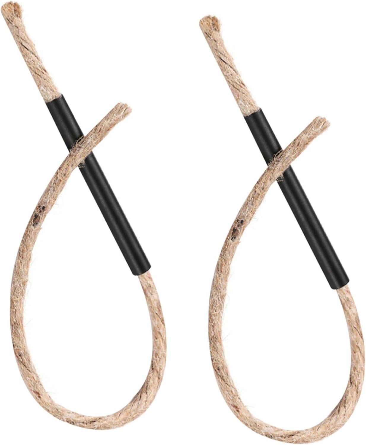 Kichvoe 2pcs Fire Starter Rope with Beeswax Coating, Camping Lighter Rope with Aluminum Sleeve, Hiking Fire Starter for Outdoor Survival and Emergency Use