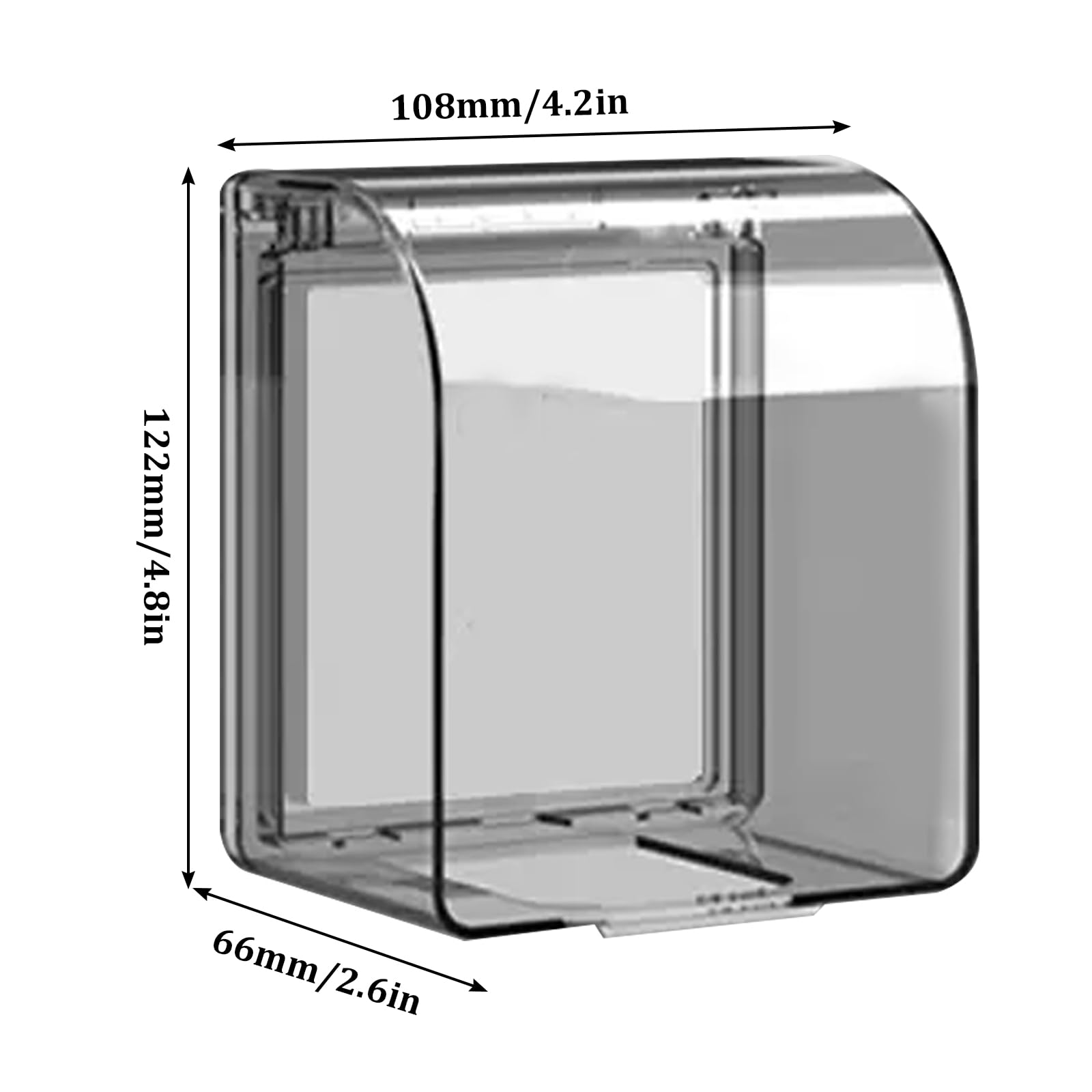 Cache Prise Etanche Electrique Murale, Boîtier de Prise Étanche, Couvercle de Prise de Courant en Utilisation Étanche, Electrique de Courant Etanche, Accessoire Cuisine, 12x11x8cm (Nero)
