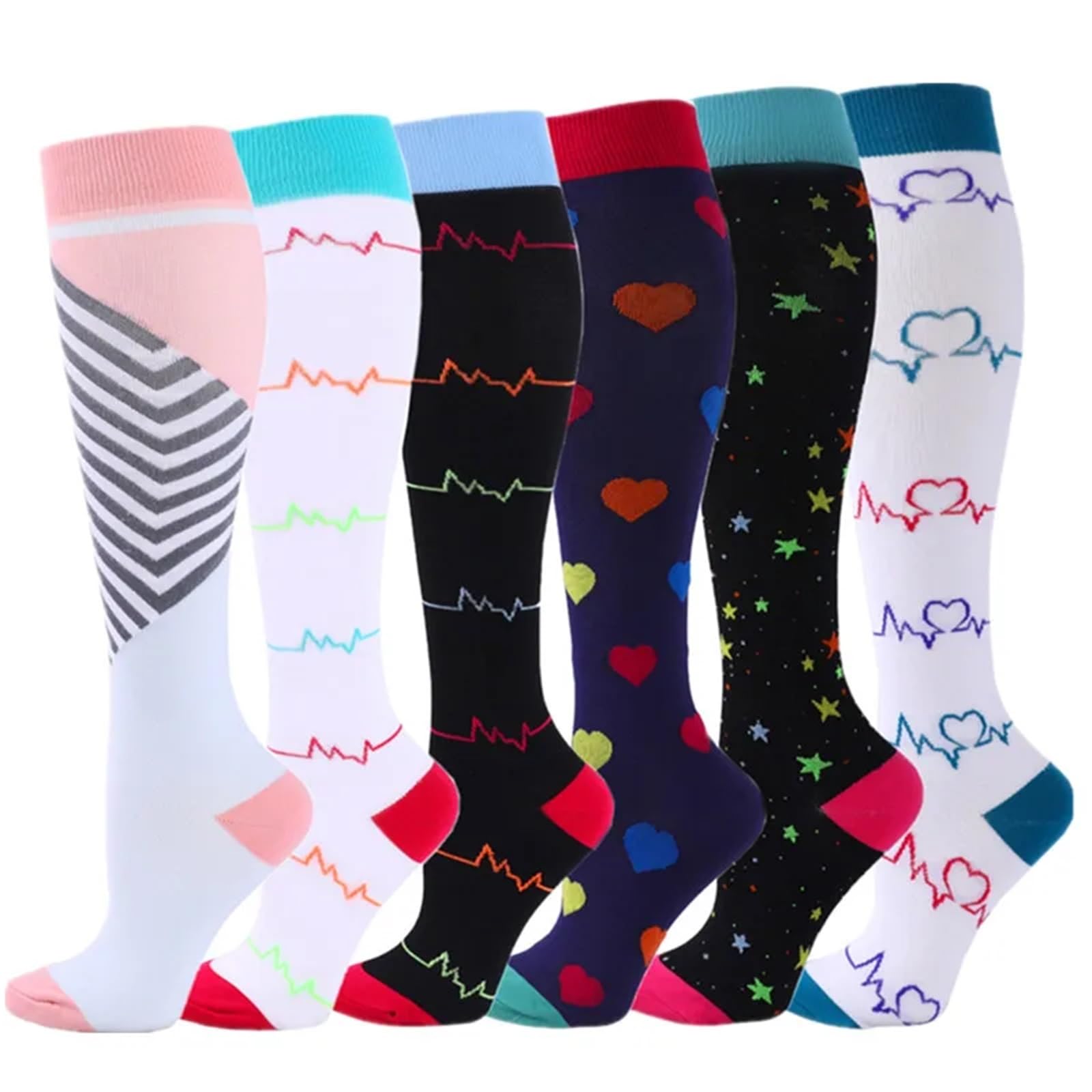 Calze Da Compressione Calzini A Compressione For Leggings Da Corsa, Da Calcio, Unisex, For Adulti, Edition Network, Calzini Da Infermiere Rossi A Pressione, Da Uomo Per Atletica,Corsa,Ciclismo,Viaggi(
