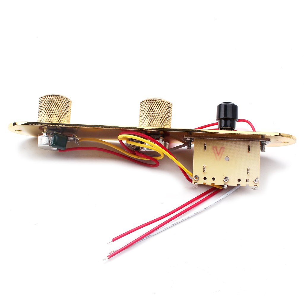 Alnicov Perillas de interruptor de arnés de placa de control precableadas cargadas con cable de 3 vías para piezas de guitarra TL Tele Telecaster