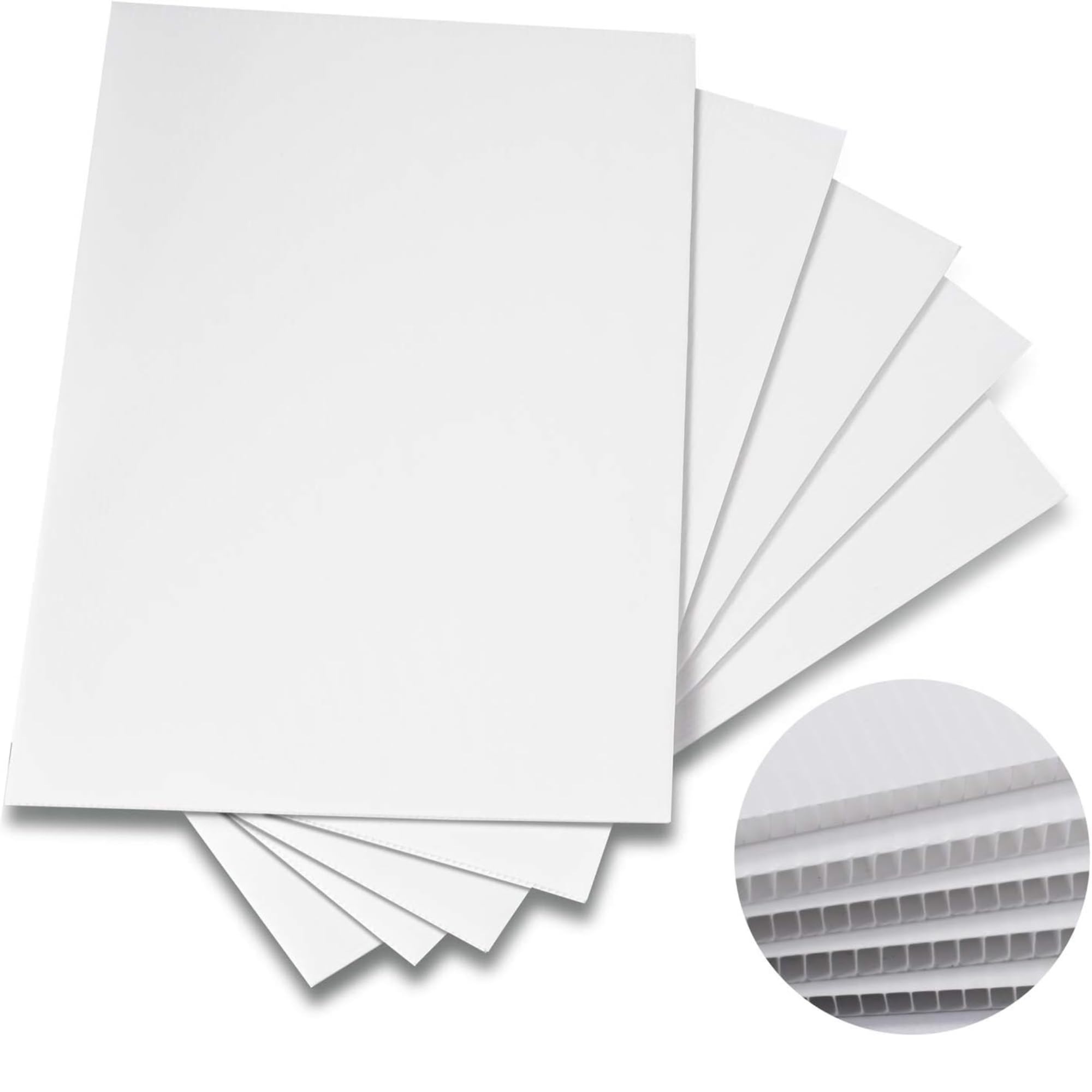 Singhal Plastic Corrugated Sheet White, 5mm Thick, 24x39 cm | Multipurpose PP Sheet for DIY Projects, Signage, School Use, Craft, Packaging | Reusable & Waterproof (39x24 CM, 6, Piece)-image-28