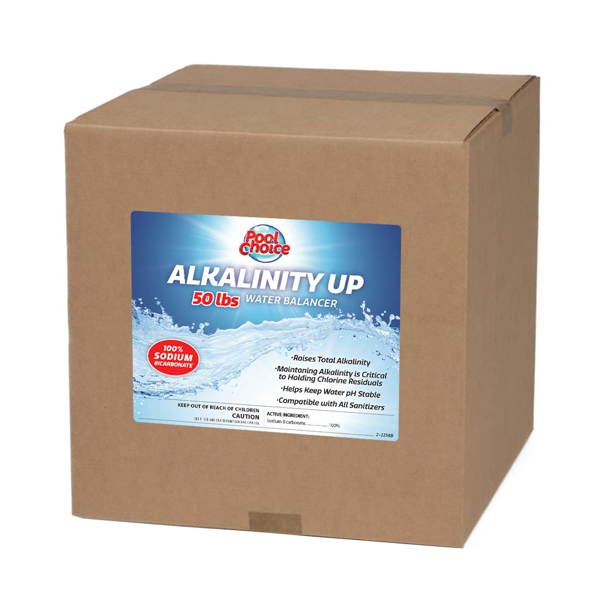 SpaChoice 50-Pounds Premium Alkalinity Up for Pools, Alkalinity Increaser for Swimming Pools, 100% Sodium Bicarbonate