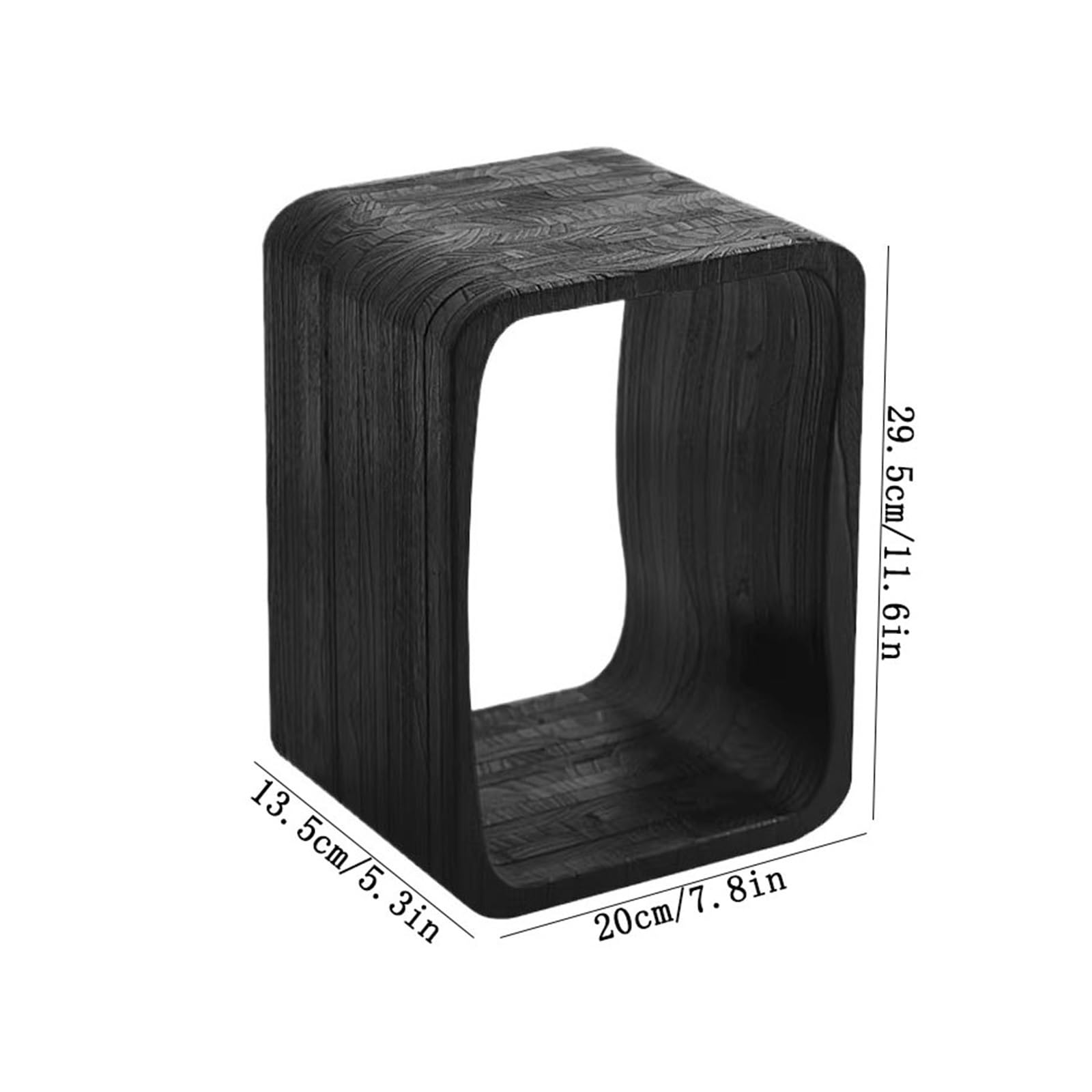 Minimalismus Einzigartiger hölzerner geometrischer Form-Hohlboden-Bücherregal-Ständer-Sofa-Beistelltisch Regal Bücher(XS)