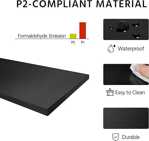 Miniatura 7 de Topeakmart Moderna mesita de noche con 3 cajones y patas de madera maciza, mesita de noche con amplio espacio de almacenamiento, mesita de noche de