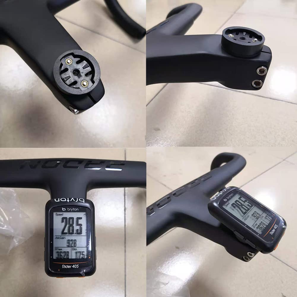 Butyeak Porta Computer Bici, Attacco Manubrio Porta Computer, Edge Mount, Supporto per Computer da Bici Staffa dell'adattatore per Bicicletta da Bicicletta in Plastica Resistente, Nero