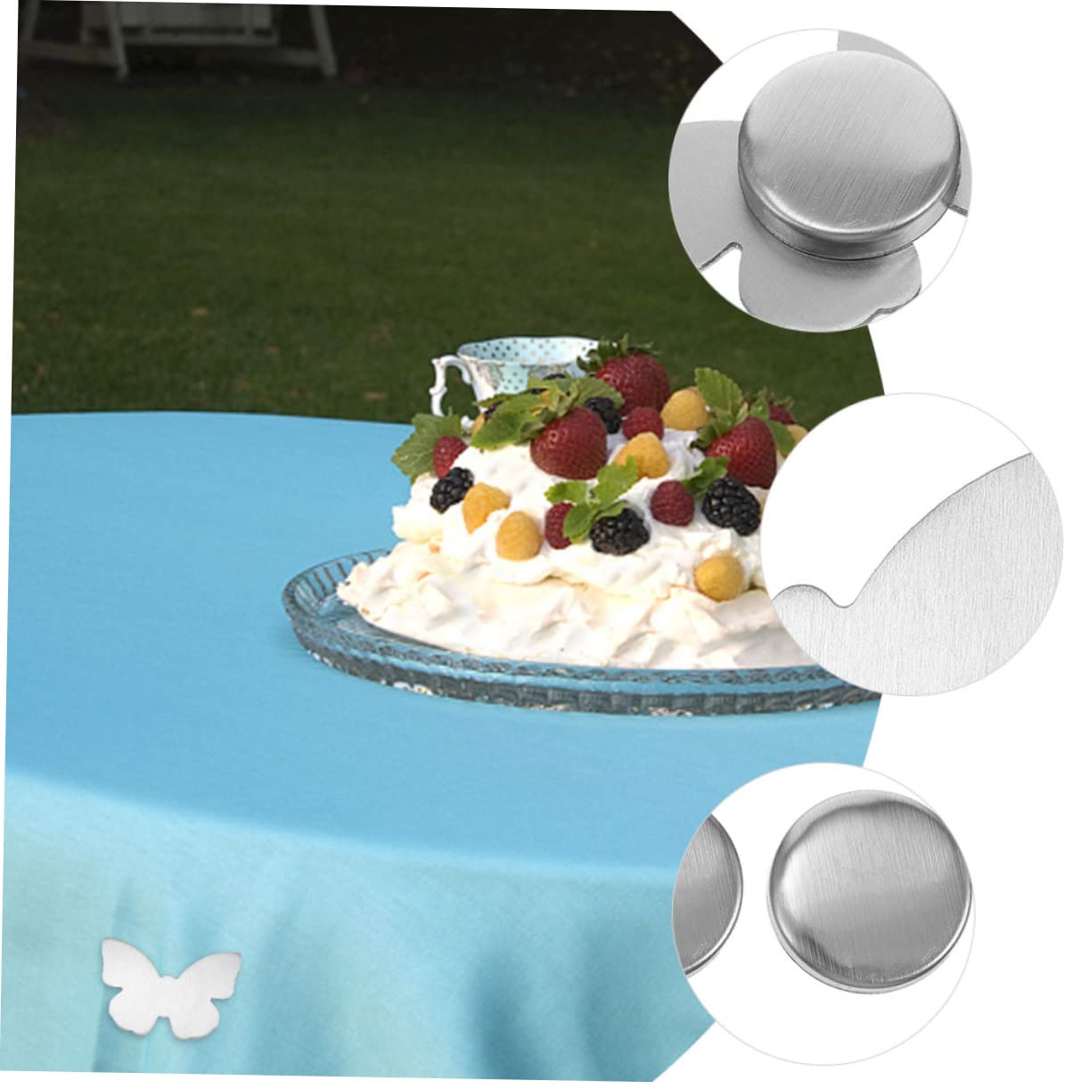 Zerodeko Pesi per Tovaglia a Farfalla in Acciaio Inossidabile 6 Pezzi Fermatovaglia Magnetici Decorativi per Tovaglie Antivento Adatti a Banchetti e Buffet