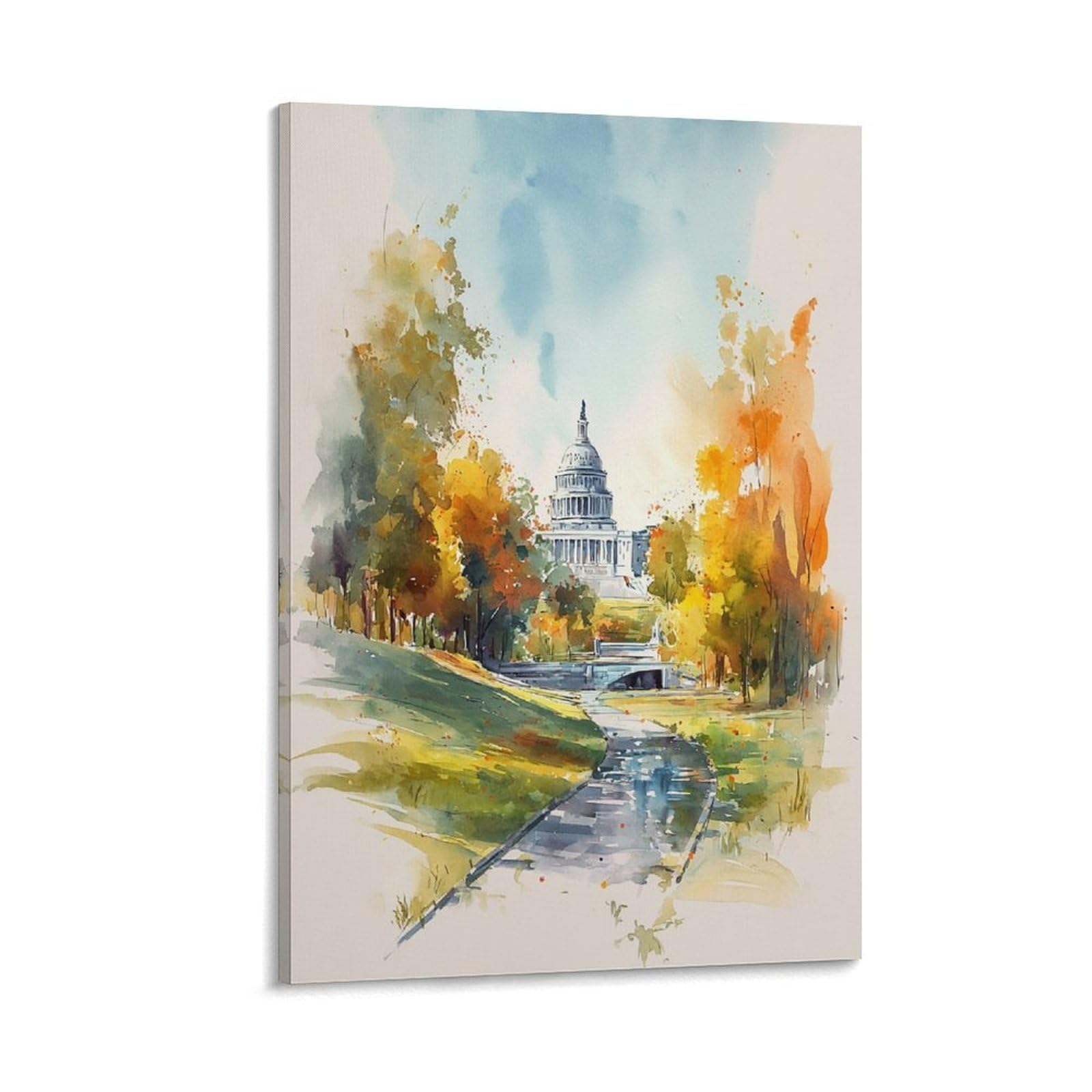 Washington 24x36inch(60x90cm) Vintage Travel Poster Watercolor Canvas Art
