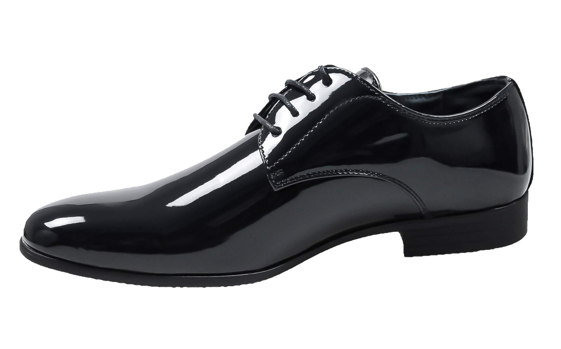 Evoga Scarpe uomo Class blu/nero lucido vernice eleganti cerimonia