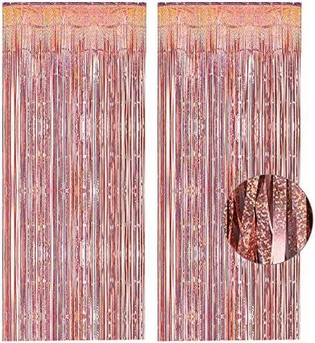 Pink and Blue Party Curtain - GREATRIL Tinsel Backdrop Streamers for Baby Shower Boy or Girl Gender Reveal Pastel Easter Birthday Party Decoration - 1m X 2.5m - 2 Packs