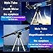Telescope for Kids & Beginners Adults 50/360mm Astronomical Telescopes Zoom 90X HD Refractor Scope With Tripod for Children Telescope for Kids & Beginners Adults 50/360mm Astronomical Telescopes Zoom 90X HD Refractor Scope With Tripod for Children