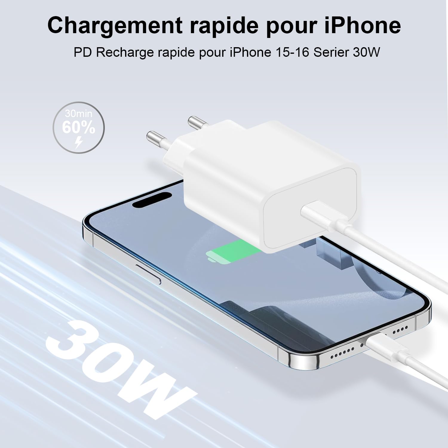 USB C-Oplader, 40W 4-Poorts Meervoudige Oplader met USB-C en USB-A