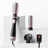 Blow Dryer Brush&comma; 3-in-1 Rotating Hair Dryer Brush with 3 Heads for Drying Styling Volumizing Curling Sleeking in One Step for Long Hair&comma; 3 Temperatures&comma; Negative Ionen&comma; Ceramic Coating&comma; 360° Rotating