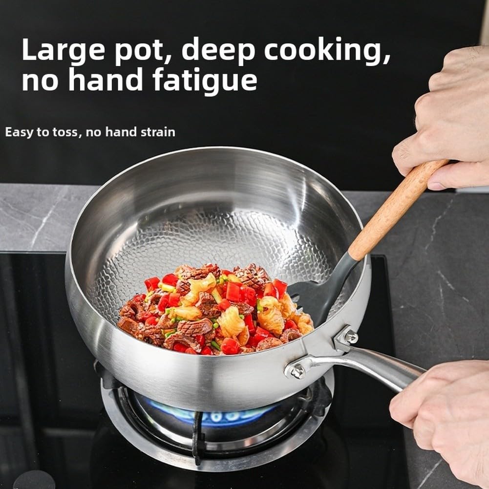 Wok Martilleado 24cm para acero Inoxidable Base 5 para capas(26)