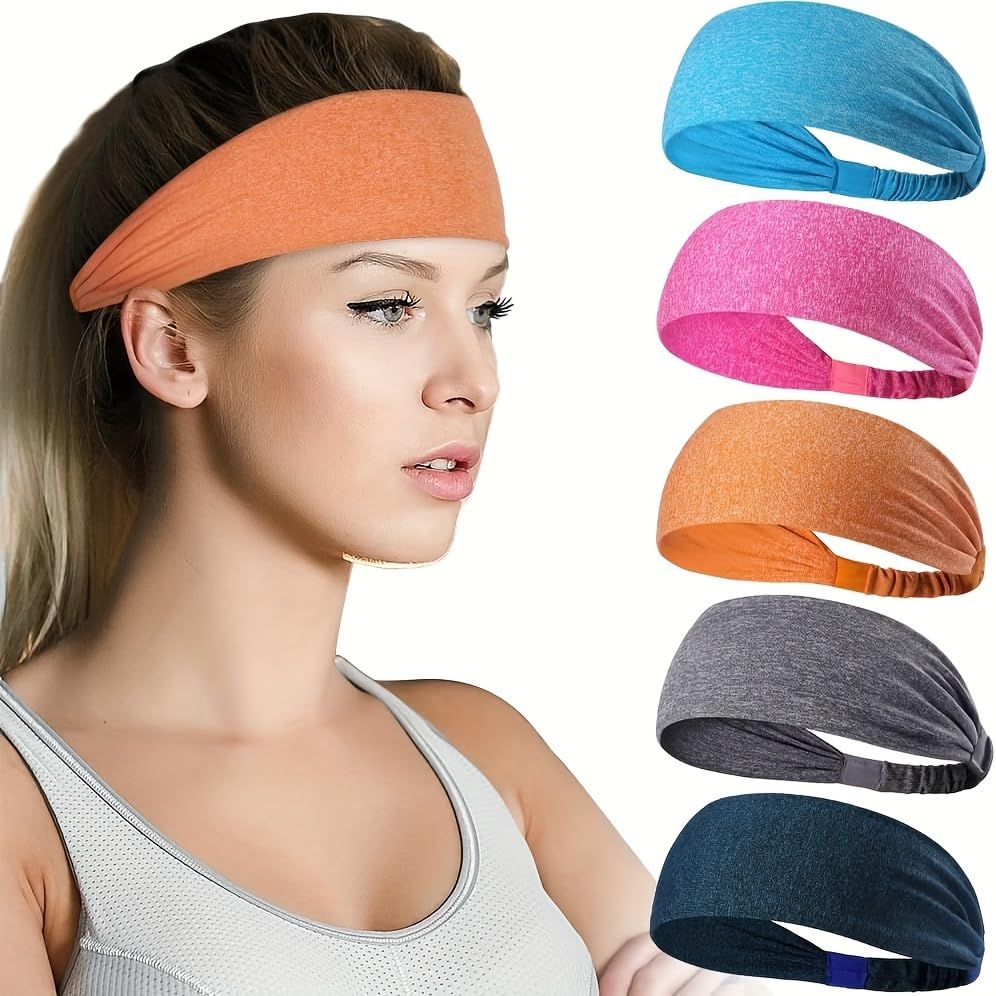10 fasce elastiche per capelli da donna, traspiranti, larghe, per sport, corsa, ciclismo, basket, palestra, calcio, 10 pezzi