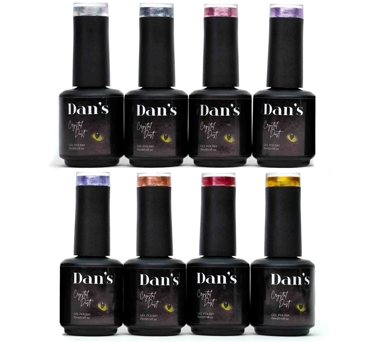 Dans Nails Cat Eye Magnetic Gel Nail Polish Set with Cat Eye Magnet Stick Soak off UV LED
