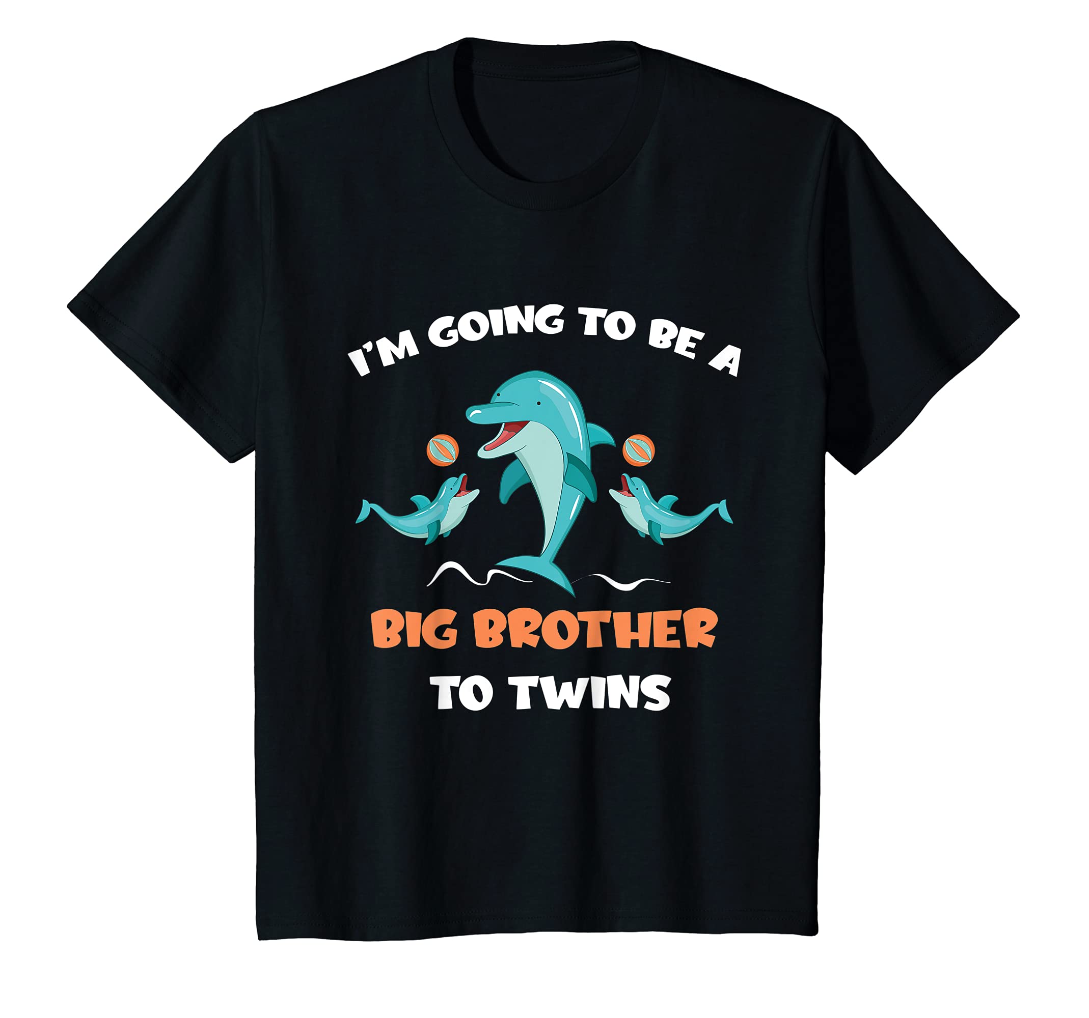 Youth I'm Going to Be a Big Brother to Twins Dolphin Lover T-Shirt