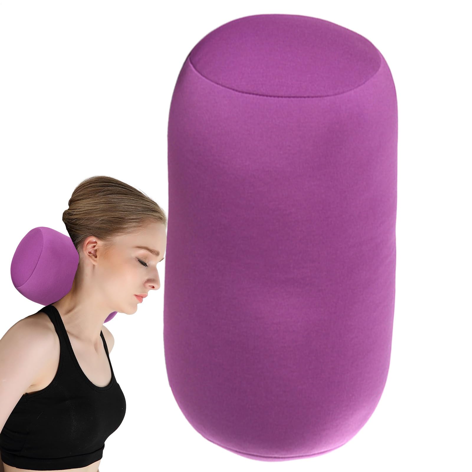 Almohada de microcuentas | Almohada de microcuentas de Tubo para Apoyo del Cuello | Cojín de Espalda para Yoga, relajación en la Cama