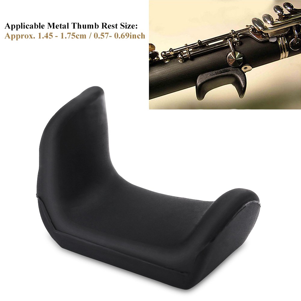 Thumb Rest Cushion, Rubber Clarinet Thumb Rest for Oboe Clarinet Instruments within 1.45-1.75cm(3.5mm