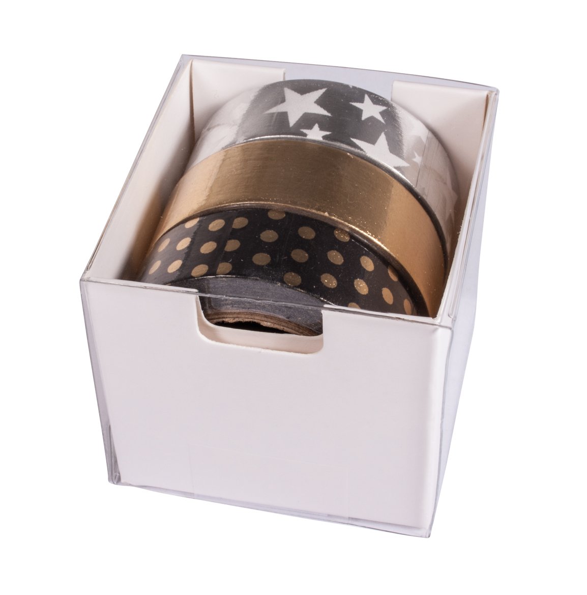 Rayher Set Washi Tape foils black/gold/silver