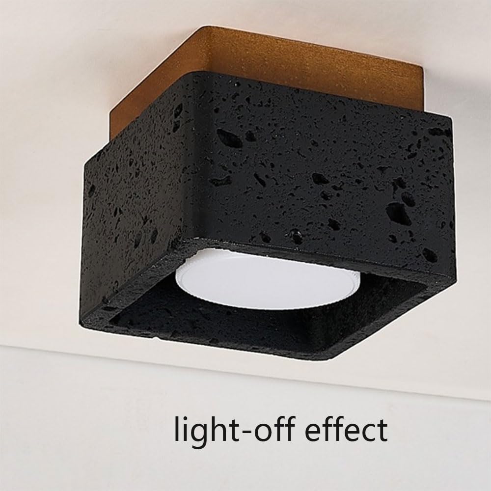 Lámpara De Techo Retro Para Pasillo, Lámpara De Techo Para Vestidor, Iluminación De Techo De Travertino Negro De Diseño Para Recibidor, Luces De Superficie Para Balcón, Para Isla Y Dormitorio