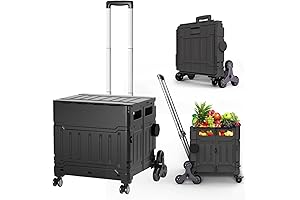 Foldable Utility Cart with Stair Climbing Wheels: Effortless Loading, Amplified Convenience