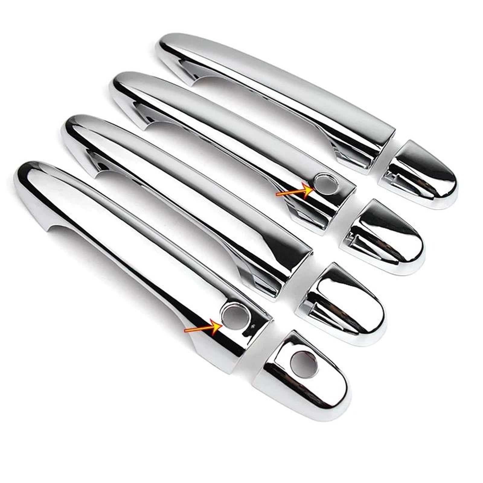 NOHEEU Car Accessories Exterior Door Handle Cover Replacement Parts for Civic 2012-2016(Silver 2 Buttons)
