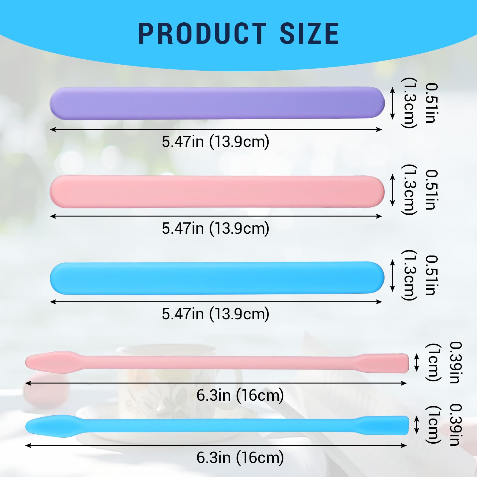 Framad 10PCS Silicone Stir Sticks for Resin, Reusable Waxing Wax Stick