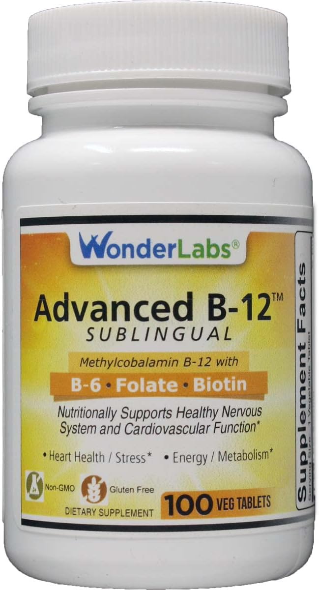 Wonder Laboratories Sublingual Vitamin B12 (1000 mcg), B6