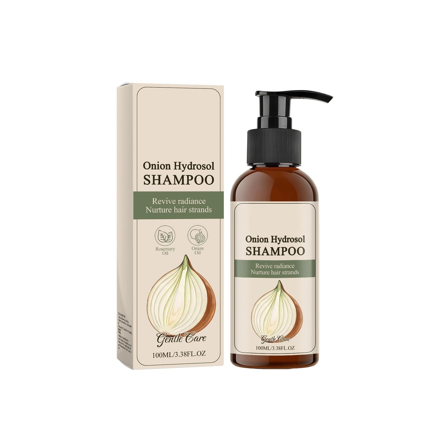 Champú de hidrosol de cebolla | Limpia y nutre el cuero cabelludo, fortalece el cabello y reduce la rotura.(3pcs)