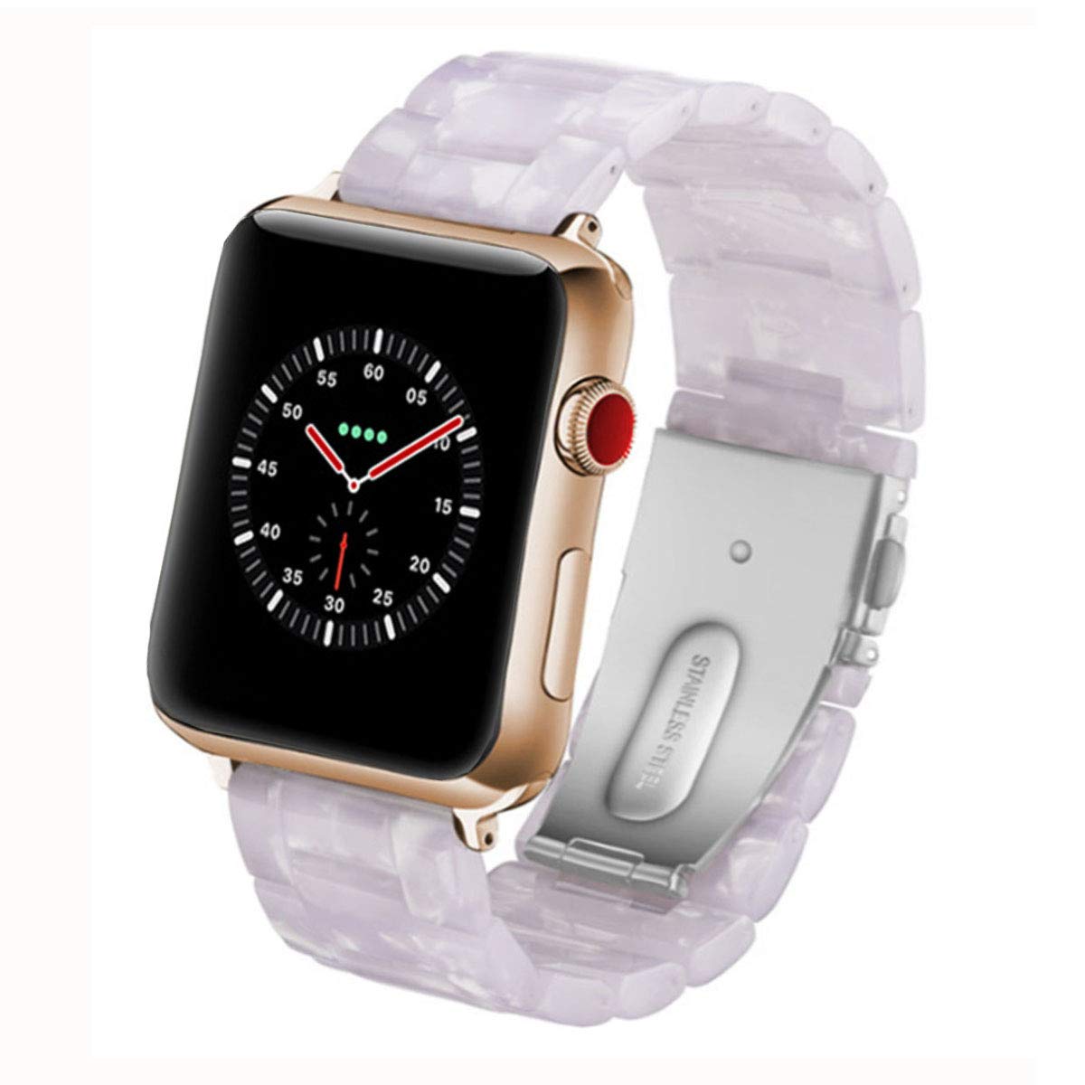 SPINYE Band Compatible with iWatch 38mm 40mm 41mm 42mm, Colorful Resin Replacement Bracelet Strap for Apple Watch Series 10/9 / 8 / Ultra / 7 / SE / 6