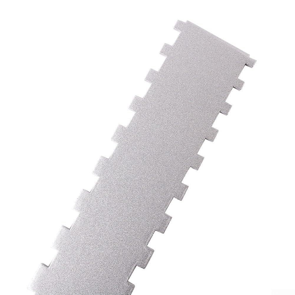 SPORTARC Règle de mesure du manche de guitare, manche de guitare crantée à bord droit pour frettes de guitare, outil de luthier de guitare (argenté), 1401328753